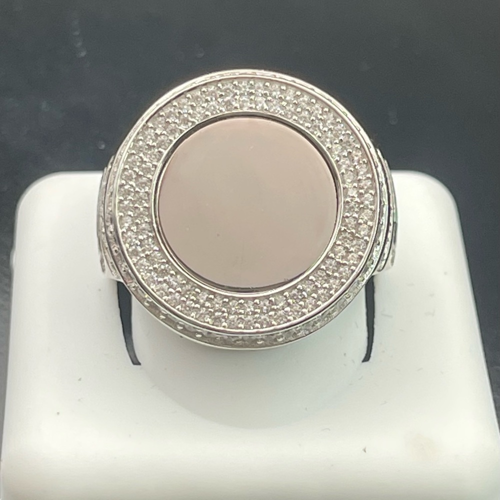 Solid Silver 925 Mirror Ring Size 9 - image 2